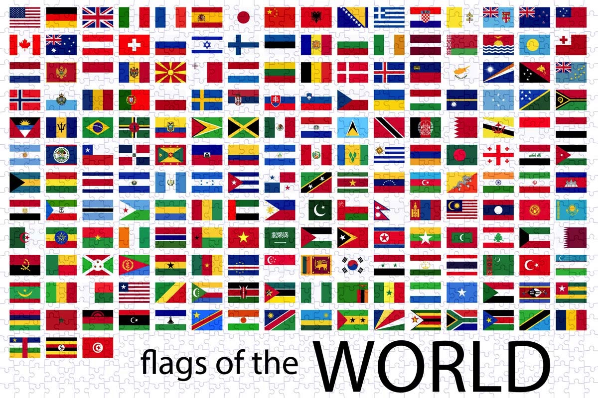 world flag puzzle