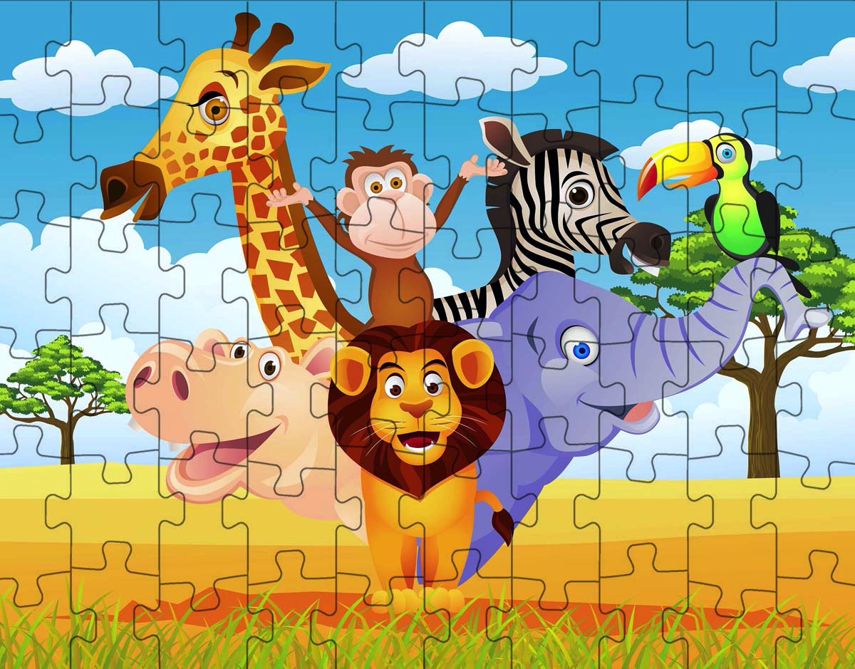 African Animals Jigsaw Puzzle ~ Kids Puzzles - 12 to 1000 Pieces